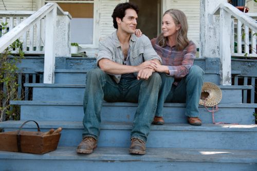 Diane Lane and Henry Cavill in MAN OF STEEL